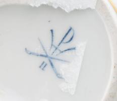 Herendi szíves ékszerdoboz Kézzel festett, jelzett, hibátlan. 7x7 cm