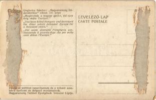 Magyarország földarabolása ciklus III. képe: "Megöltétek a magyar gátőrt, aki ezer évig védte E...