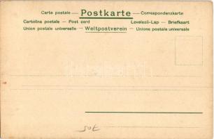 Coeur Dame / Art Nouveau lady with hearts. E.S.D.B. litho s: Carl Józsa (fl)