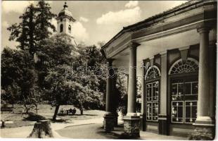 Szklenófürdő, Sklené Teplice; park, templom / park, church