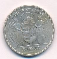 1930. 5P Ag "hajas Horthy jobbra" T:XF patina
Adamo P8