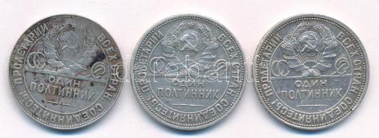 Szovjetunió 1924-1926. 1P (50k) Ag (3xklf) T:XF-F patina, kis ph
Soviet Union 1924-1926. 1 Poltinni...
