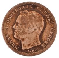 Szerbia 1875. 50p Ag "IV. Obrenovics Milán" T:F  Serbia 1875. 50p Ag "Obrenović Milan IV" C:F  Krause KM#4