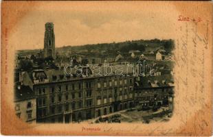 1899 (Vorläufer) Linz, Promenade / market (Rb)