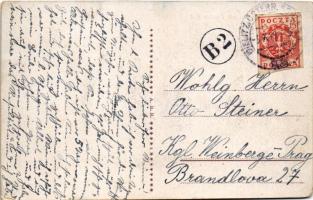 1919 Bielsko-Biala, Bielitz; Ringplatz mit Pilsner Hof / square, shops (EK)