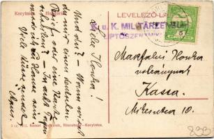 1915 Koritnyica, Korytnica; Hungária szálloda. Komor testvérek kiadása / hotel + "K.u.K. Militä...