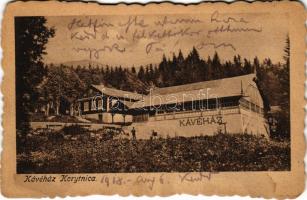 1918 Koritnyica, Korytnica; kávéház. Komor Testvérek kiadása / café + "Vöröskereszt kisegítő kórház Korytnica"