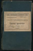 1893 M. Kir. Államvasutak betegsegélyező pénztára tagsági igazolvány