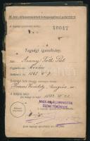 1893 M. Kir. Államvasutak betegsegélyező pénztára tagsági igazolvány