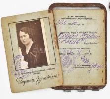 1940 M. kir. rendőrség székesfehérvári kapitánysága által kiállított fényképes kerékpárigazolvány + ...