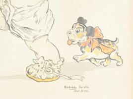 Endrédy Sarolta (?-?), XX. sz. közepe: Csecsemő születésnapi torával és kutyával, 1947. Akvarell, tu...