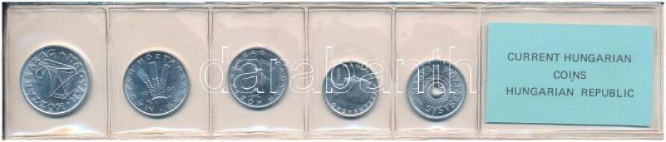 1991. 2f-50f Al (5xklf) fillér forgalmi sor fóliatokban T:UNC Adamo FO24