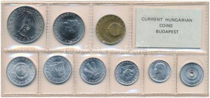 1981. 2f-10Ft (9xklf) érmés forgalmi sor fóliatokban T:UNC Adamo FO14