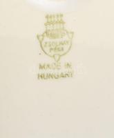 Zsolnay szürkemarha, kézzel festett, jelzett, szarva vége restaurált , m: 15 cm, h: 31 cm (tervező:S...