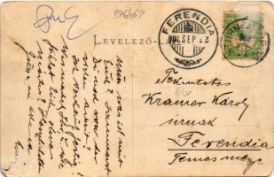 1908 Stubnyafürdő, Túróchévíz, Stubnianske Teplice, Turcianske Teplice; Tomasek villa. Kiadja Strans...