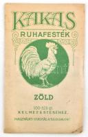 cca 1920-1930 Kakas ruhafesték, zöld, 100-125 gr. kelmefestéshez. Eredeti, bontatlan csomagolásban.