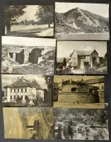 Kb. 300 db MODERN magyar fekete-fehér retro képeslap kisebb településekkel, és 1 Ft-os lapokkal, 195...