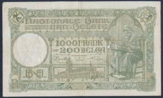 Belgium 1943.5.6. 1000Fr/200B T:III+