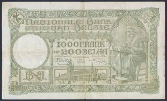 Belgium 1942.10.19. 1000Fr/200B T:III+