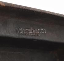 XIX. sz. második fele, Munkácsi Vasöntöde, öntöttvas asztali feszület. Jelzett az alján: MUNKÁTS. Ki...