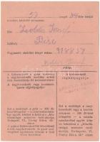 ~1920-1940. "M. Kir. Közellátásügyi Miniszter textilakciója" utalvány 50P értékű textilárú...