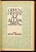 Oppenheimer: Az állam. Ford.: Sebestyén Ede. Világkönyvtár. Bp., 1912, Révai. A címlap és a kötés ra...