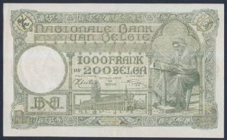 Belgium 1943.11.15. 1000Fr/200B T:II+ Csak egyszer hajtva!