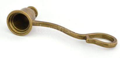 Gyertyakoppintó, bronz, h: 12,5 cm