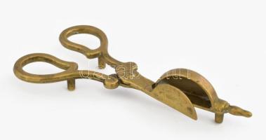 Antik gyertyakanóc vágó olló, h: 14 cm