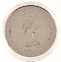 Kanada 1977. 1D Ag Ezüstjubileum / II. Erzsébet eredeti dísztokban T:UNC kis folt, a tok belső ragasztása elengedett Canada 1977. 1 Dollar Ag Silver Jubilee / Elizabeth II in original hardcase C:UNC small spot, the inner gluing of the case has loosened Krause KM#118