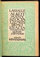 Lassalle: Alkotmány, szocializmus, demokrácia. Ford.: Kunfi Zsigmond. Világkönyvtár. Bp., 1914, Réva...