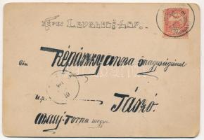 1901 Stüszi Vadász a tök felsőn - Magyar kártya (kézzel rajzolt) / German-suited playing card, hand-...