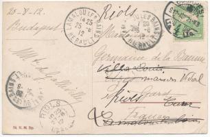 1912 Budapest I. Szt. Gellérthegyi feljáró, lépcső, villamos (EK)