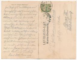 1903 Fiume, Rijeka; Grad Trsat kraj Ricke / Schloss Tersatto - 2-tiled folding panoramacard (fl)