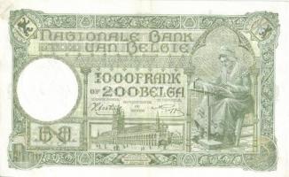 Belgium 1943.5.27. 1000Fr/200B T:II