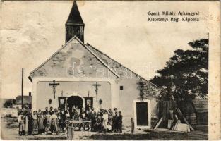 1917 Budapest XXII. Kistétény, Budatétény; Szent Mihály Arkangyal régi kápolna (felszíni sérülés / surface damage)