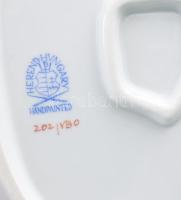 Herend Viktória VBO mintás levél alakú kínáló. Jelzett, hibátlan, 23x19,5 cm