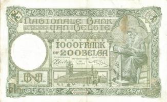 Belgium 1943.6.8. 1000Fr/200B T:II