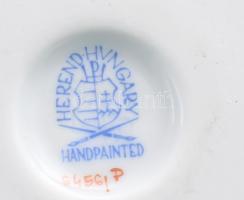 Herendi lila Indiai kosár mintás körmös váza. Jelzett, hibátlan, 15x10x10,5 cm