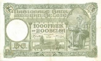 Belgium 1943.6.9. 1000Fr/200B T:II