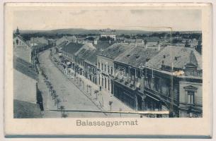 Balassagyarmat, Fő utca, Izraelita templom, zsinagóga. Vastag leporello 12 kis képpel (fl)