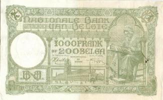 Belgium 1943.10.19. 1000Fr/200B T:II