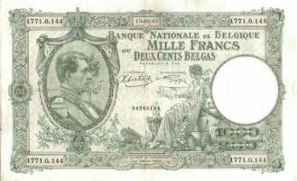 Belgium 1943.02.13. 1000Fr/200B T:II