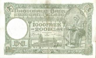 Belgium 1943.02.13. 1000Fr/200B T:II