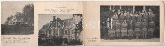 1935 A Szociális Testvérek Társaság kinyitható lapja: Los Angelesi testvéreink és a Californiai közp...
