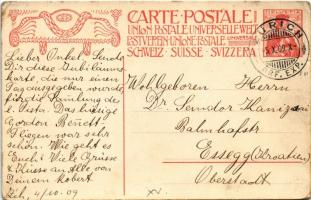 1909 Inauguration du Monument Commemoratif de la Fondation de l'Union Postale Universelle, Suis...