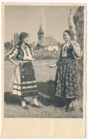 1944 Vajdahunyad, Hunedoara; Costume lui Zorapti / erdélyi népviselet / Transylvanian folklore. Alex. Petit photo (fa)