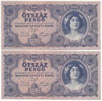 1945. 500P (2x) sorszámkövetők "K 035 097267 - K 035 097268" T:AU Adamo P19