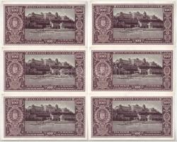 1945. 100P (6x) sorszámkövetők "E 051 011710 - E 051 011715" T:AU,XF hajtatlanok, több haj...