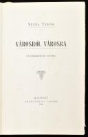 Szana Tamás: Városról városra. Olaszországi képek. Bp., 1904, Hornyánszky Viktor, 4+262+1 p. Átkötött félvászon-kötés, kopott, foltos borítóval, laza címlappal.